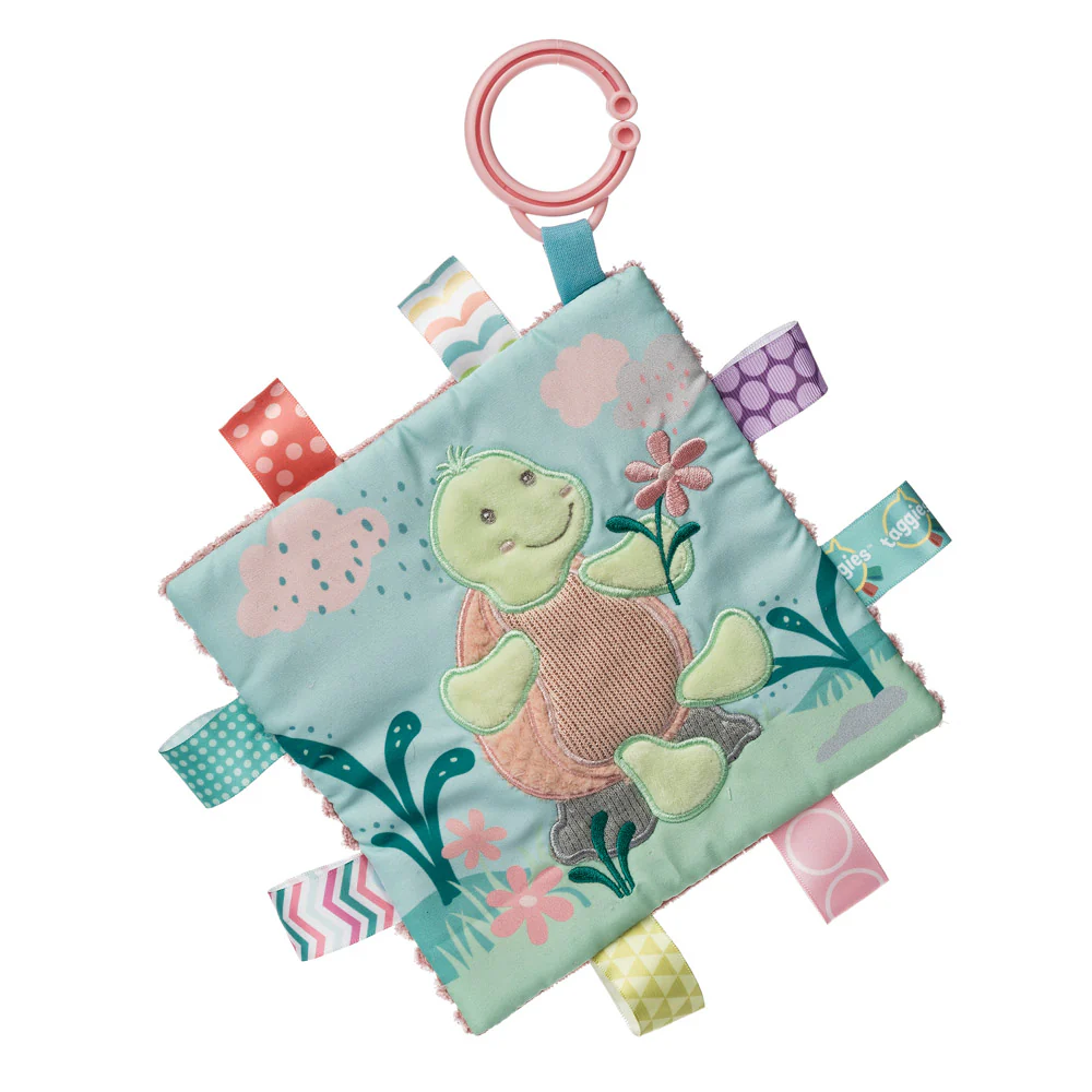 Mary Meyer Taggies Turtle Crinkle Me Baby Book Toy