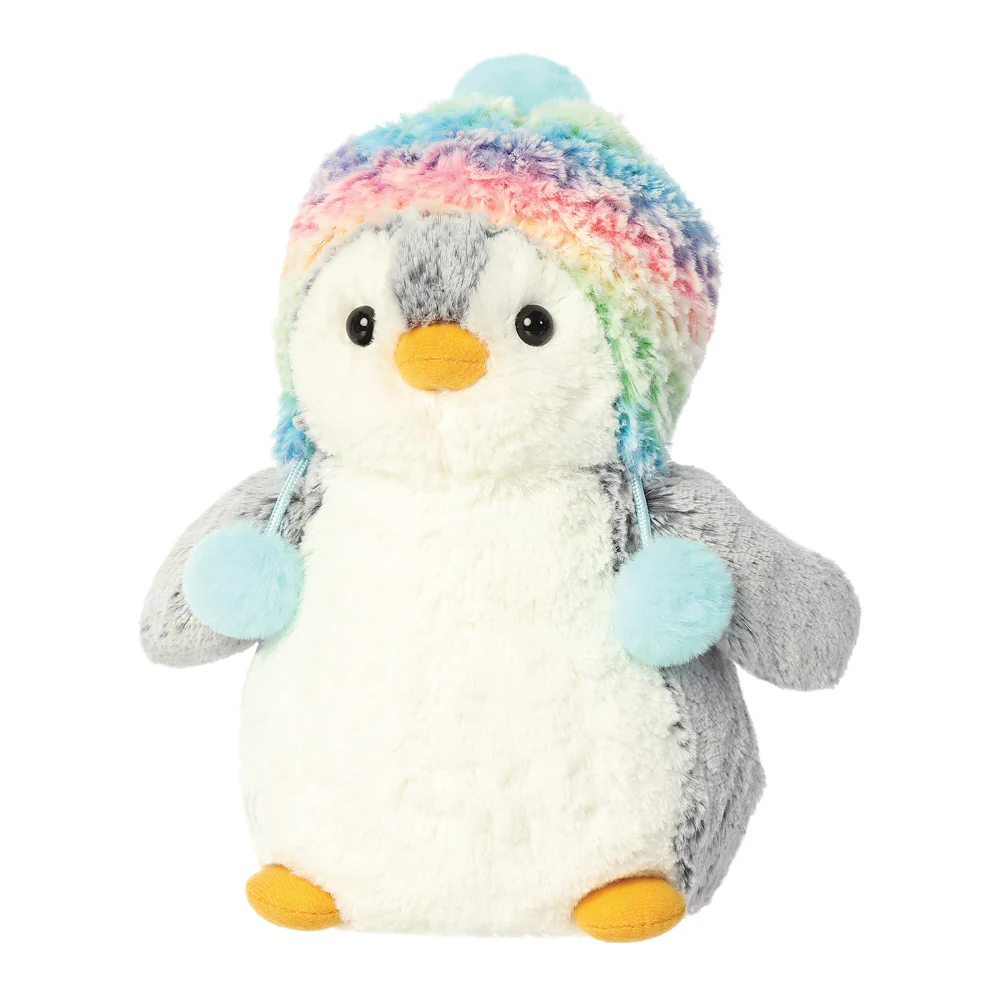 PomPom Penguin Rainbow Hat Soft Toy - Image 5