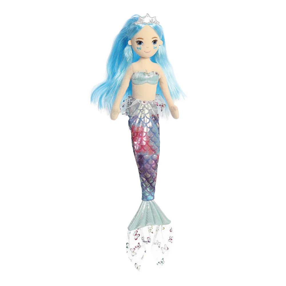Sea Sparkles Butterfly Mermaid Soft Toy - Image 2